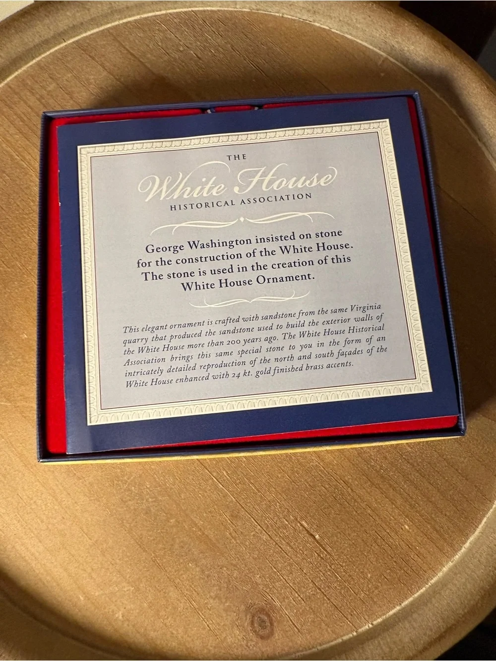 White House Historical Association Commemorative Ornament - Gold & Ivory